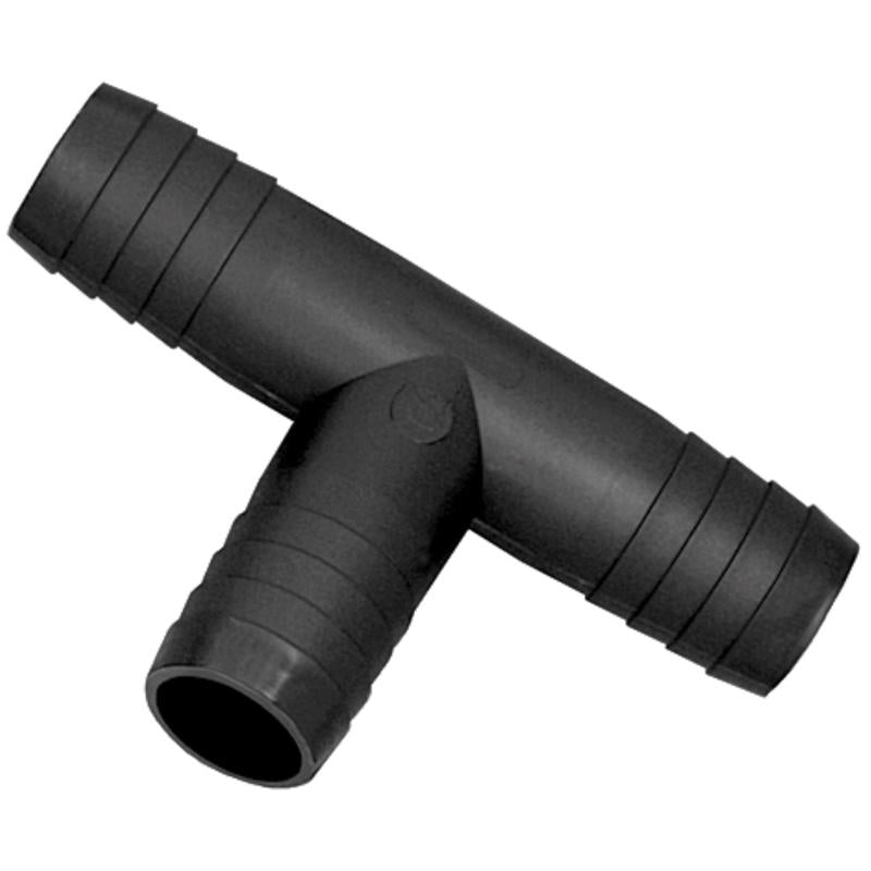 GREEN LEAF T 12 P Hose Adapter Tee, 1/2 in, Barb, Polypropylene