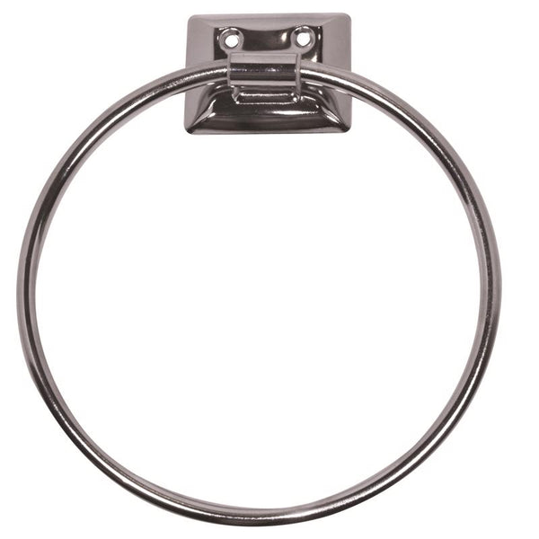 Decko 4025601 Chrome Silver Towel Ring Metal 38020