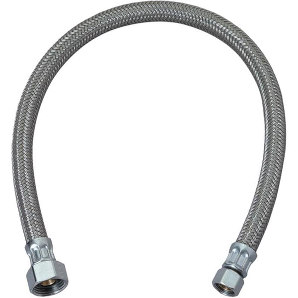 Brasscraft 4031055 0.375 x 0.5 x 16 in. FIP Plumbshop Compression Braided Stainless Steel Faucet PLS1-16A F