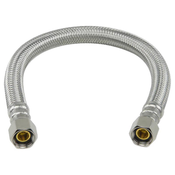 Brasscraft 4031084 0.375 x 0.375 x 12 in. Plumbshop Compression Braided Stainless Steel Faucet PLS1-12KC F