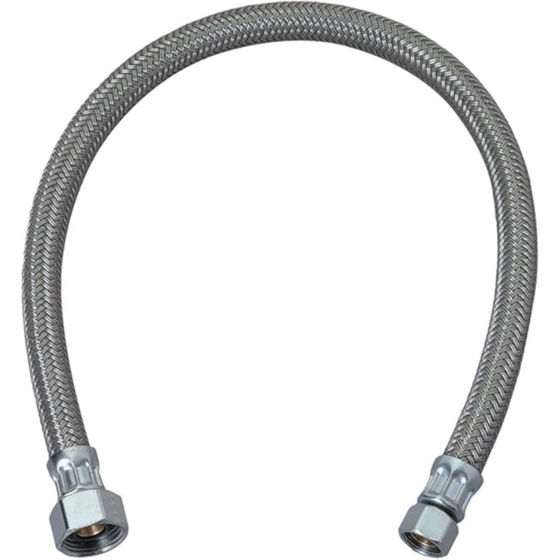 Brasscraft 4031091 0.5 x 0.375 x 20 in. Plumbshop FIP Compression Braided Stainless Steel Faucet