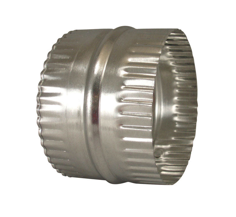Deflect-O Jordan 3 in. L x 4 in. Dia. Silver/White Aluminum Duct Connector (24-Pack)