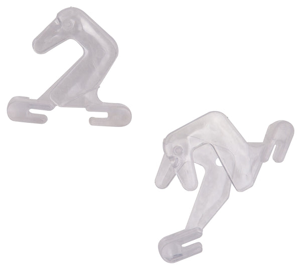 Manufacturers Direct Britan 72733-PS Suspended Track Ceiling Hook, Plastic/Steel, Clear/Black GB72733-PS (4-Pack)