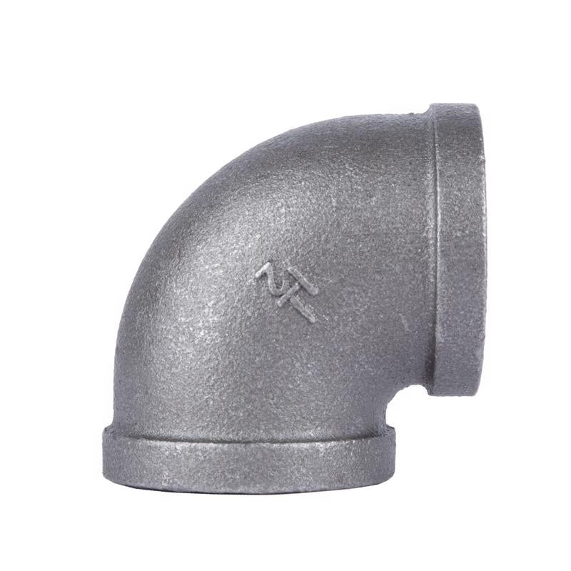 90-Degree Equal Pipe Elbow, Black, 1.5-In.