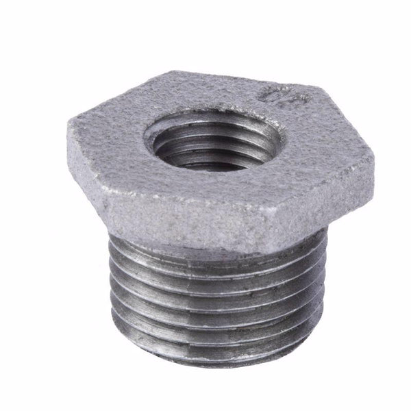 BK Products 1/2 in. MIP x 1/8 in. Dia. FIP Black Malleable Iron Hex Bushing - Total Qty: 1 501390
