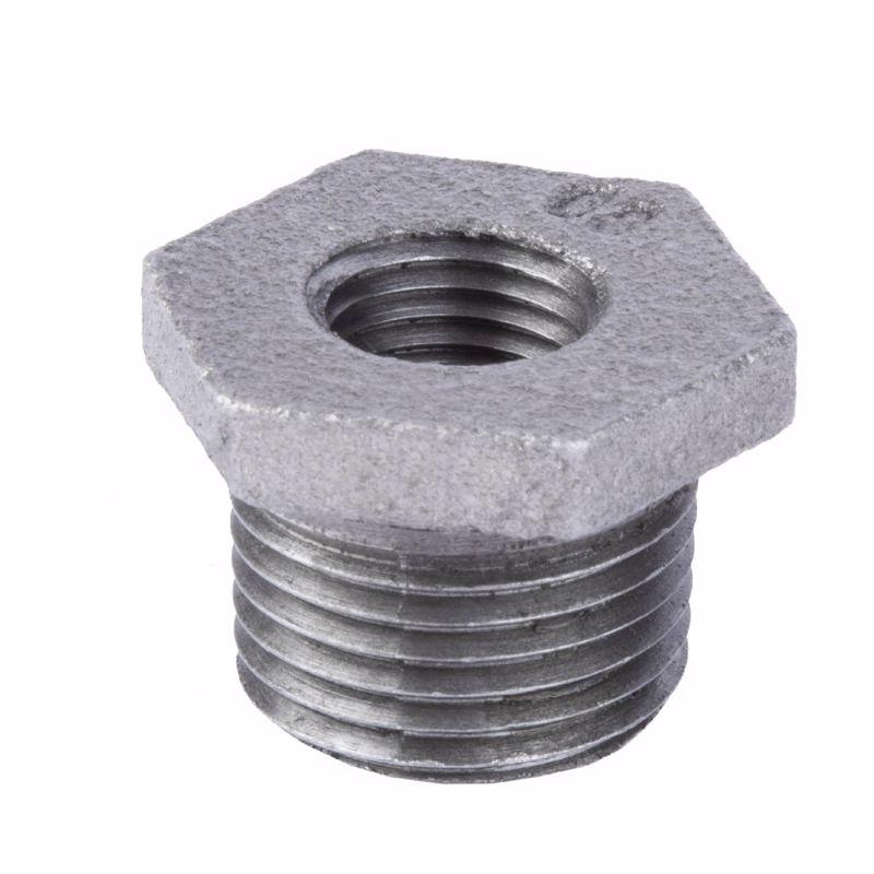 BK Products 1/2 in. MIP x 1/8 in. Dia. FIP Black Malleable Iron Hex Bushing - Total Qty: 1