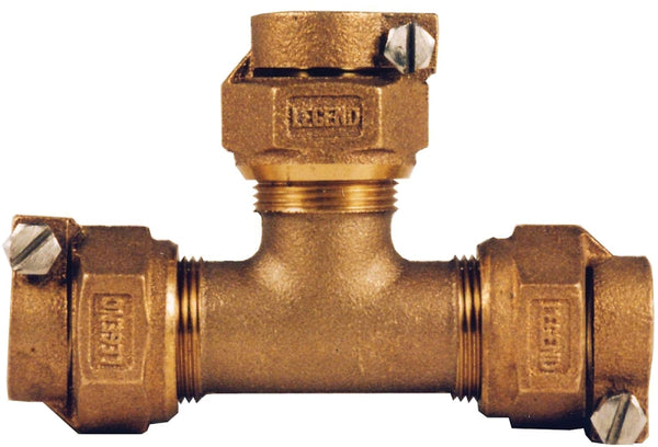LEGEND VALVE AND FITTING 313-394NL T-4441 No Lead Copper Tube Size Pack Joint X Pack Joint Water Service Tee, 3/4"