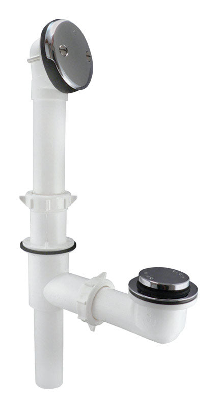 Keeney 71W 1-1/2" White Foot Lock Stop Bath Drain