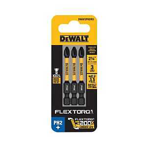 DW FLEXTORQ 3PK 2.25IN BITS FOR PH2