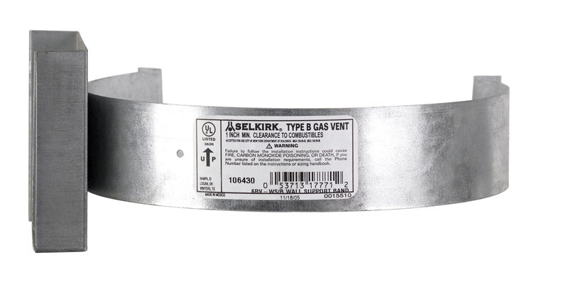 Selkirk 6 in. Aluminum/Galvanized Steel Stove Pipe Wall Support Kit