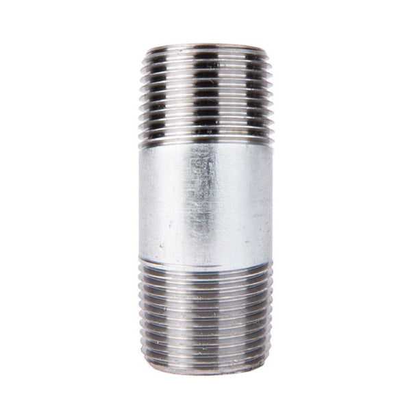 LDR Industries 309 38X212 Galvanized Pipe Nipple, 3/8" x 2-1/2", Black 309UP38X212