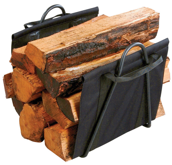 Panacea Black Matte Steel Log Rack 15216