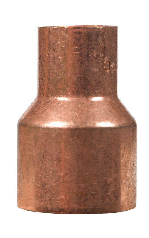 NIBCO 1/2 In. x 1/4 In. Copper Pressure Coupling with Stop, Cup x Cup W00725D