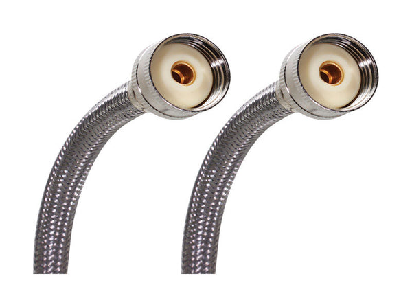 Fluidmaster No Burst Washing Machine Connector Braided, Stainless Steel 9WM60