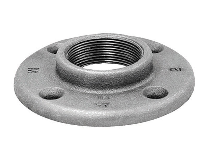 Anvil 8700163853, Malleable Iron Pipe Fitting, Floor Flange, 1/2'' NPT Female, Black Finish