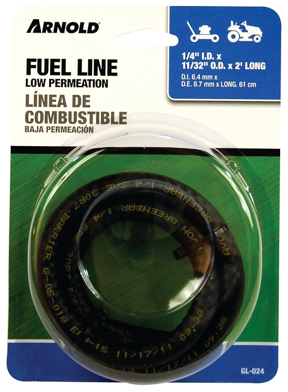 Arnold Black Fuel Line - 1/4-Inch x 2-Feet