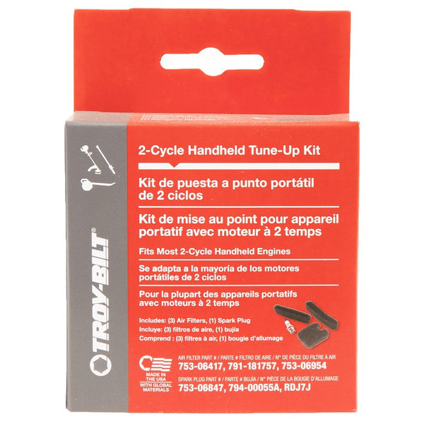Troy-Bilt 2-Cycle Trimmer, Blower, Brushcutter, Pole Saw Air-Filter and Spark Plug Kit, 753-06417, 791-181757, 753-06954, 753-06847, 794-00055A 490-950-Y067