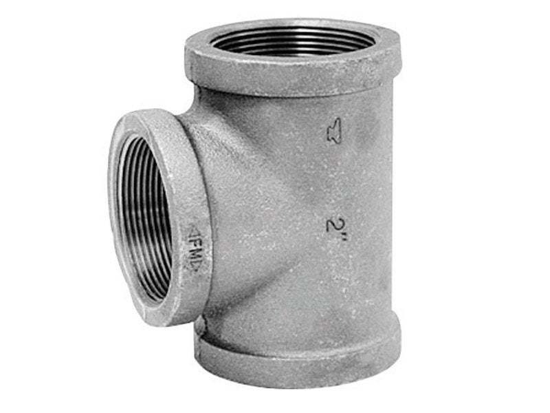 Anvil 8700120457, Malleable Iron Pipe Fitting, Tee, 1/2'' NPT Female, Black Finish