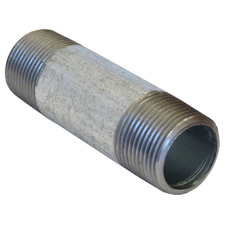 Anvil 8700151551, Steel Pipe Fitting, Close Nipple, 1'' NPT Male, 1-1/2'' Length, Galvanized Finish