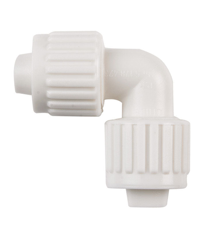 Flair-It 16800 Plastic Elbow, 0.5" Size, White