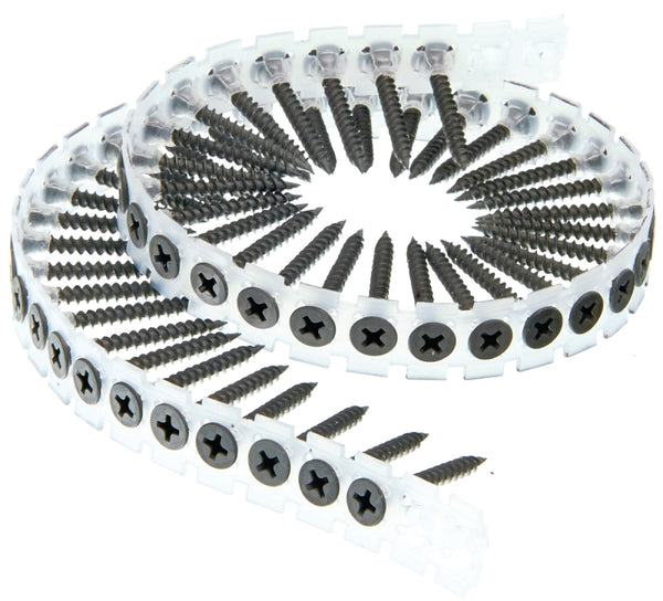 SENCO 06B Series 06B162P Screw, #6 Thread, 1-5/8 in L, Bugle Head, #2 Drive, Steel, Phosphate