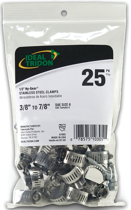 Ideal-Tridon Clamp Hose Nic-Ss 3/8in-7/8in 6706550