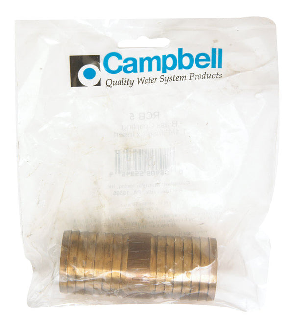 Campbell Red Brass Insert Couple 1-1/4 in. x 3.25 in. L Rcb 5