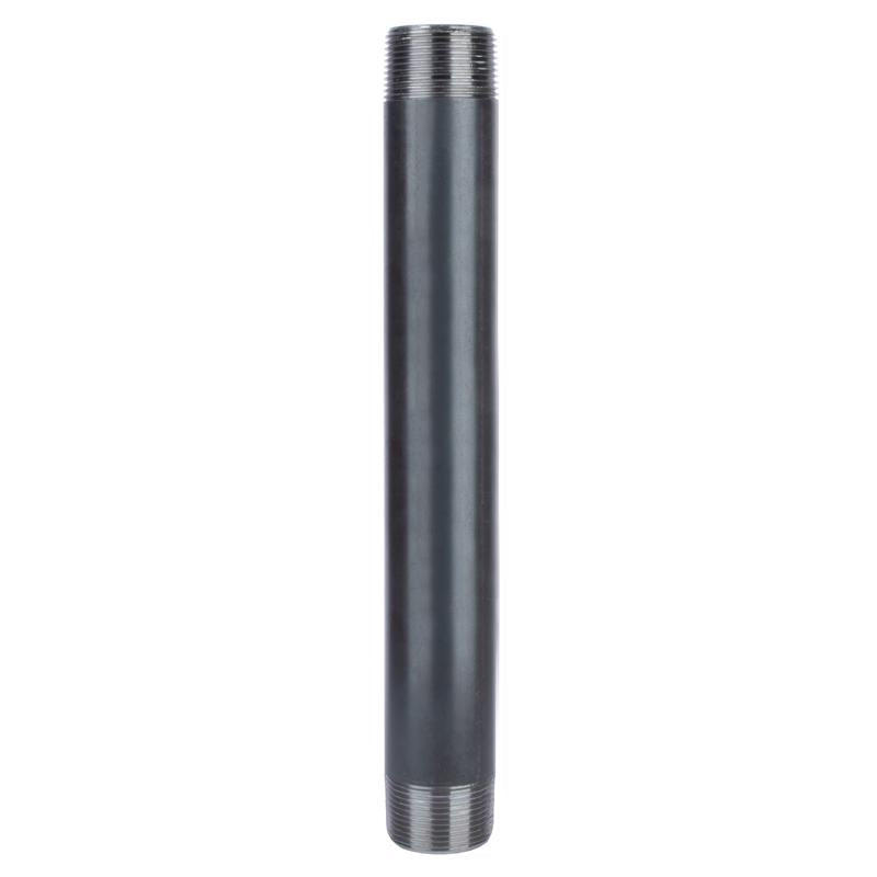 LDR Industries, Black 302 114X12 Galvanized Pipe Nipple, 1-1/4" x 12", 1-1/4-Inch X 12-Inch