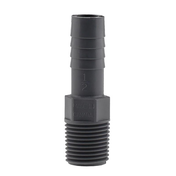 Boshart Industries Adapt Pp 1/2IN M Poly Gry UPPA-05