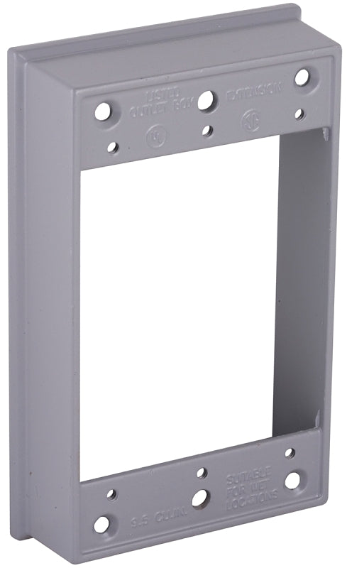 Hubbell 5406-0 weatherproof extension ring, Gray
