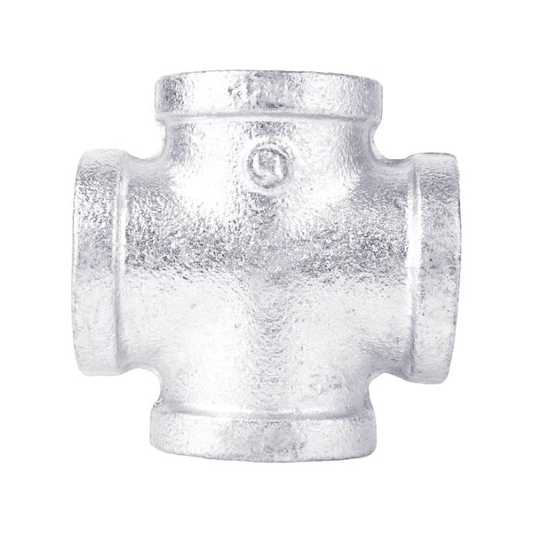STZ Industries 1/2 in. FIP each X 1/2 in. D FIP 1/2 in. D FIP Galvanized Malleable Iron Cross 311CR-12