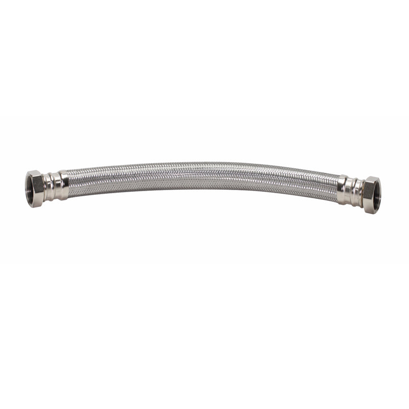 Fluidmaster B1H18 Water Heater Connector, Braided Stainless Steel - 3/4 Female Iron Pipe x 3/4 Female Iron Pipe, 18-Inch Length