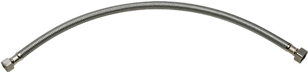 Fluidmaster B3F12 Faucet Connector, Braided Stainless Steel - 1/2 Female Compression Thread x 1/2 F.I.P. Thread, 12-Inch Length