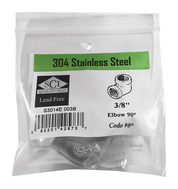 Smith Cooper Female Elbow 90 3/8" SS 4638100420