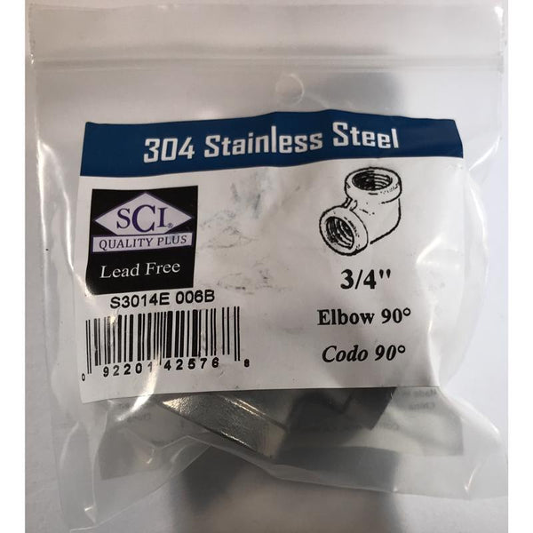 Smith Cooper Female Elbow 90 3/4" SS 4638100440