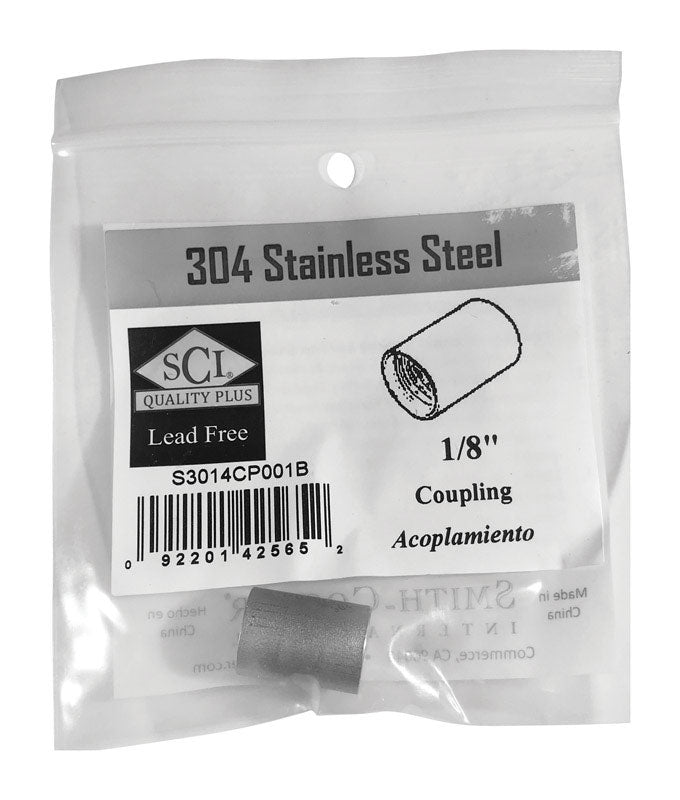 S3014CP001B 0.125 in. Coupling Banded No.150 Stainless Steel