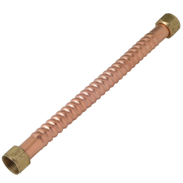 Homewerks Worlwide 3/4 in. FIP x 3/4 in. Dia. FIP 15 in. Copper Water Heater Supply Line 7211-15-34FIP-B (2-Pack)