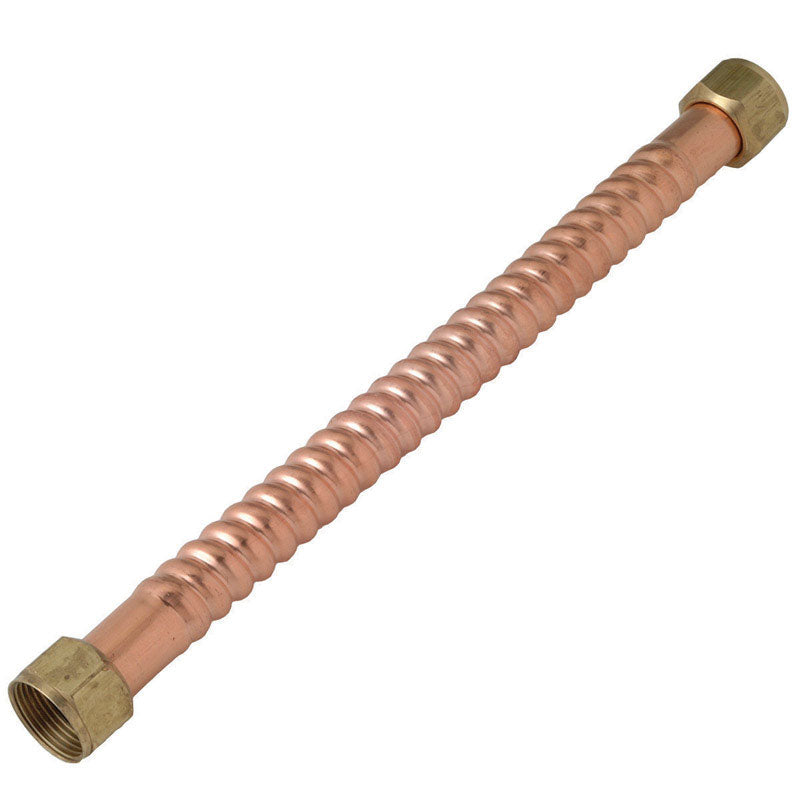 Homewerks Worlwide 3/4 in. FIP x 3/4 in. Dia. FIP 15 in. Copper Water Heater Supply Line
