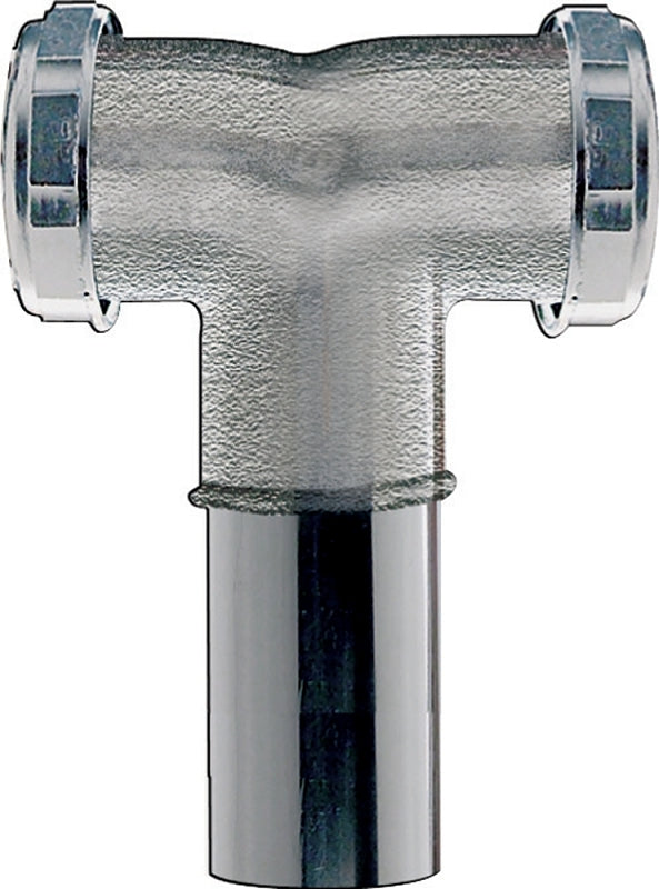 Plumb Pak PP18CP Center Outlet Tee and Tailpiece, 1-1/2 in, Slip, 1-1/2'', Brass/Chrome