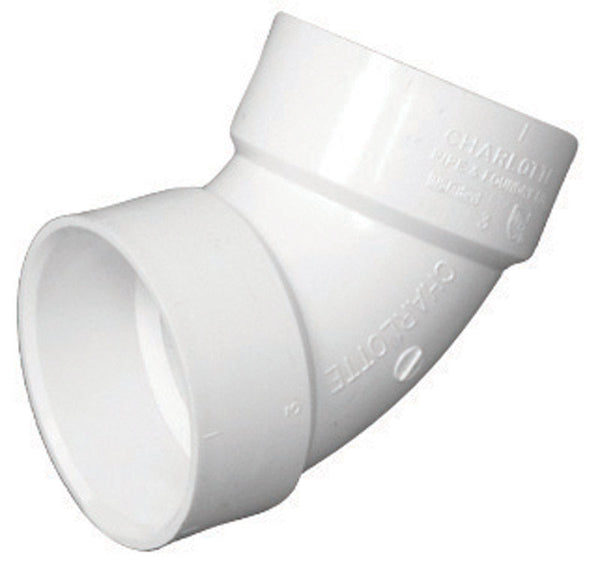 CHARLOTTE PIPE 1 1/2 DWV 1/6 Bend HUB X HUB DWV (Drain, Waste and Vent) (1 Unit Piece) PVC003190600
