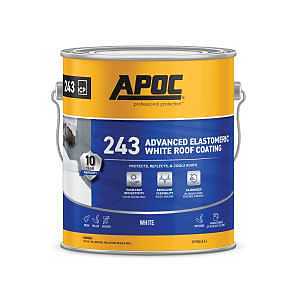 AP-243 Series Advanced ELASTOMERIC ROOF Coating, White, 1 GAL, Pail, Liquid
