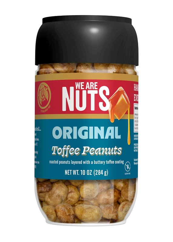 We Are Nuts Toffee Coated Nuts - The Original Toffee Peanuts - 1-Pack On The Go Jar (10 oz.)