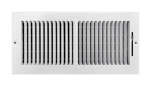 Tru Aire 6 in. H X 14 in. W 2-Way Powder Coat White Steel Wall/Ceiling Register C102M14X06 (2-Pack)