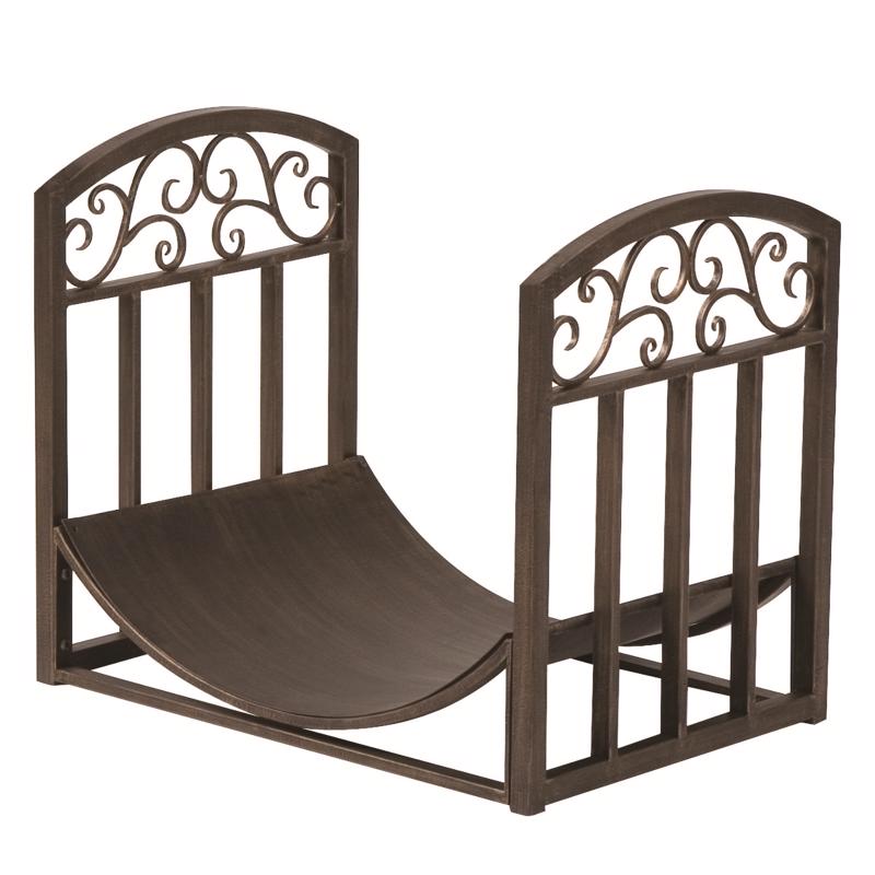 Panacea Scroll Log Bin 15 '' X 18 '' X 13 '' Brushed Bronze