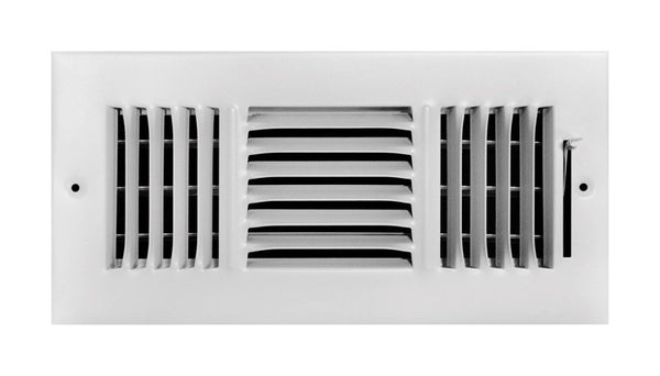 Tru Aire 4 in. H X 10 in. W 3-Way Powder Coat White Steel Wall/Ceiling Register C103M10X04 (3-Pack)