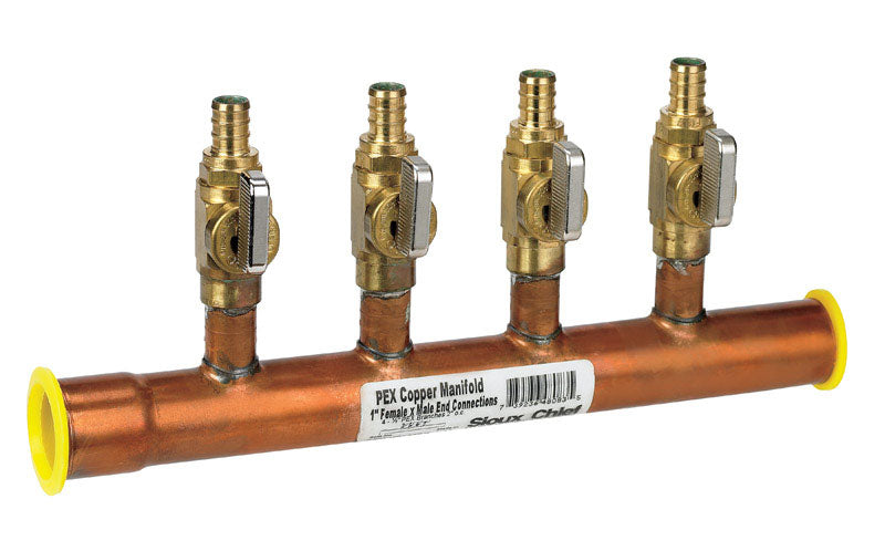 PEX MANIFOLD W/VALVE 1"
