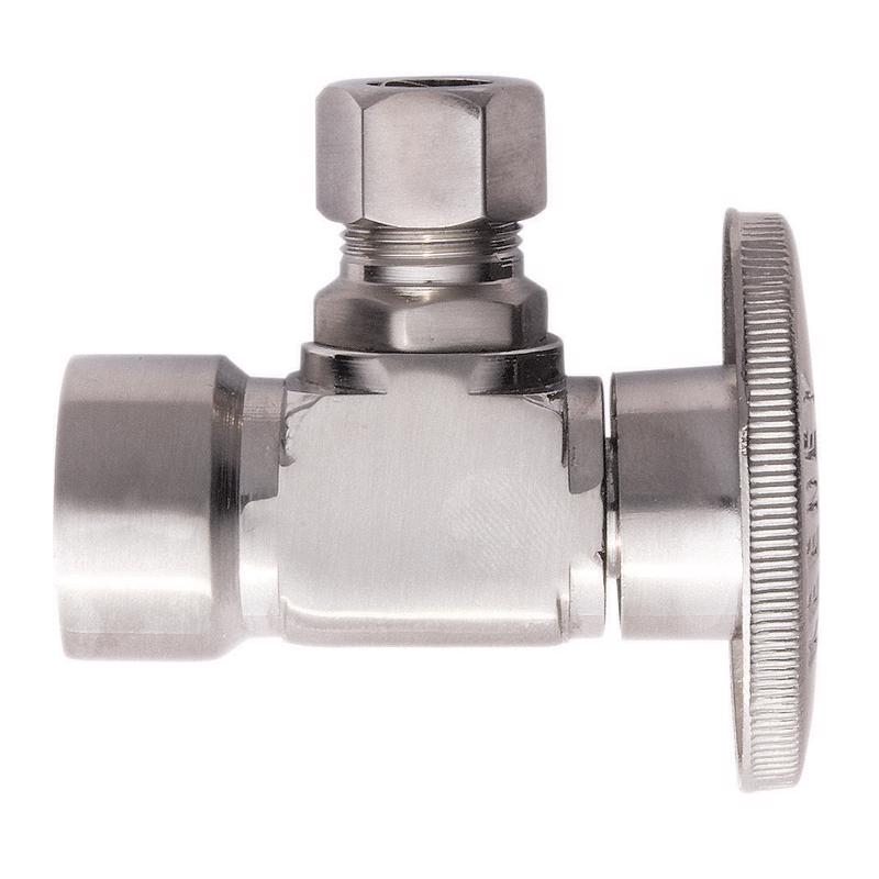 Plumb Pak K2048ABNLF Quarter Turn Angle Valve, Brushed Nickel