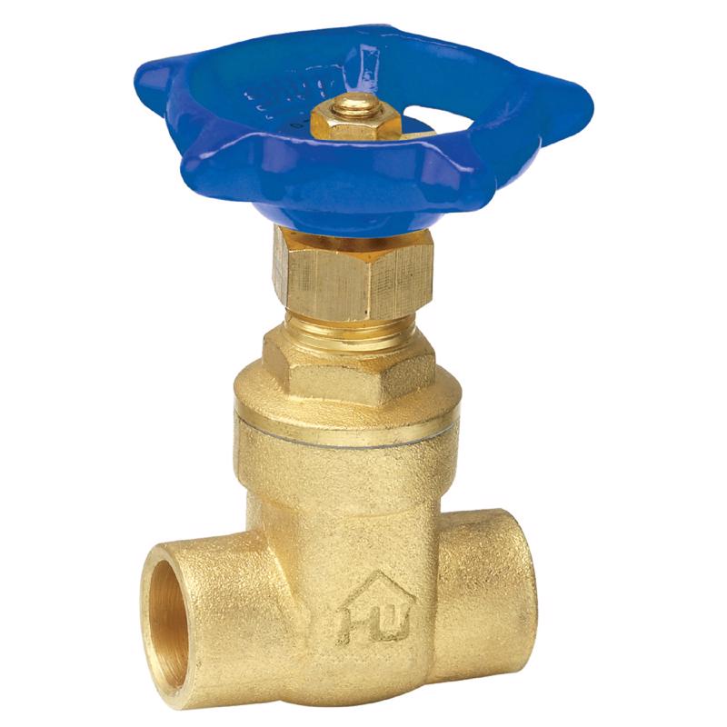 Homewerks 230-4-12-12 No-Lead Stop Valve, x Solder, Brass, 1/2-Inch, 0.5 Inch, No Color
