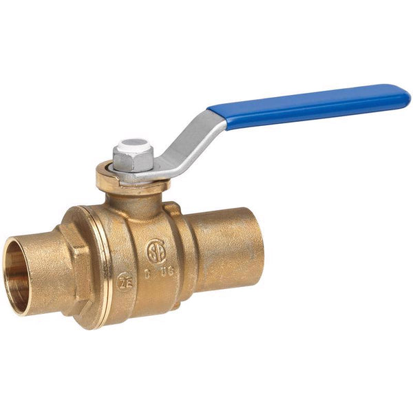 Homewerks 116-4-12-12 No-Lead Full Port Ball Valve with 1/4-Turn, x Solder, Brass, 1/2-Inch, 0.5-Inch, No Color