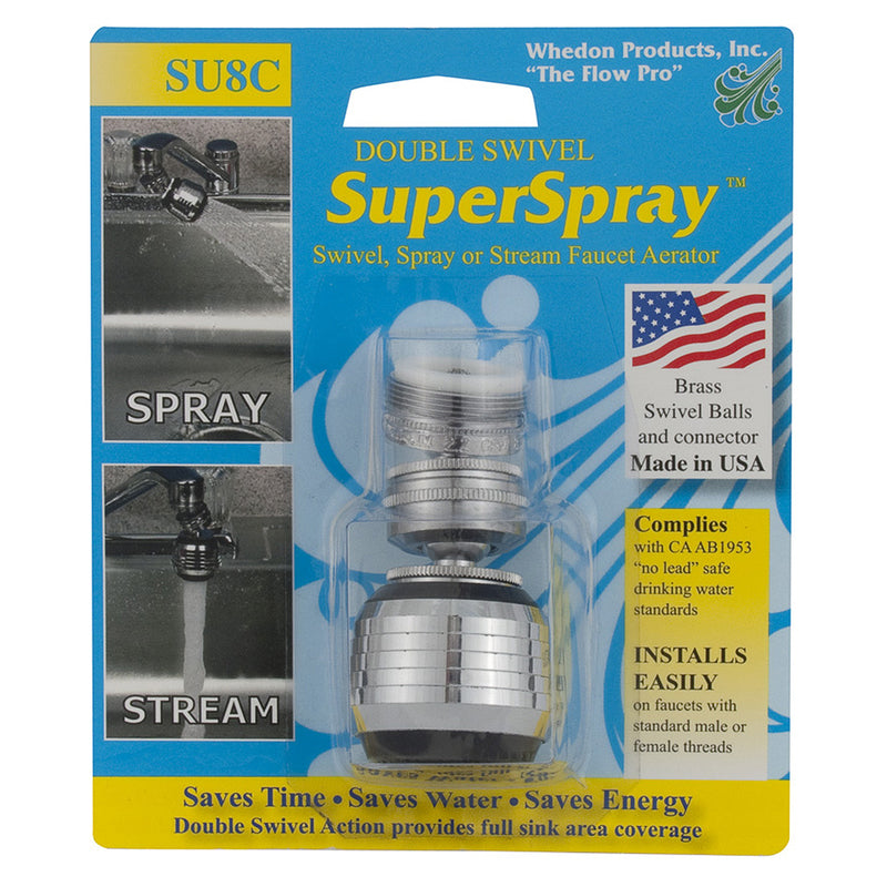 Whedon Products SU8C Double Swivel SuperSpray, chrome